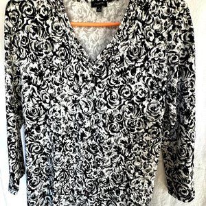 Talbots V-Neck Multicolored Top